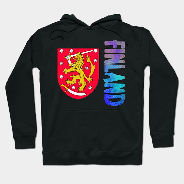 Finland Coat of Arms Design Hoodie by Naves